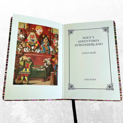 Books with Charm | Alice in Wonderland Hardback Book with Sterling Silver Alice Charm Necklace in a Gift Box | Free UK Delivery