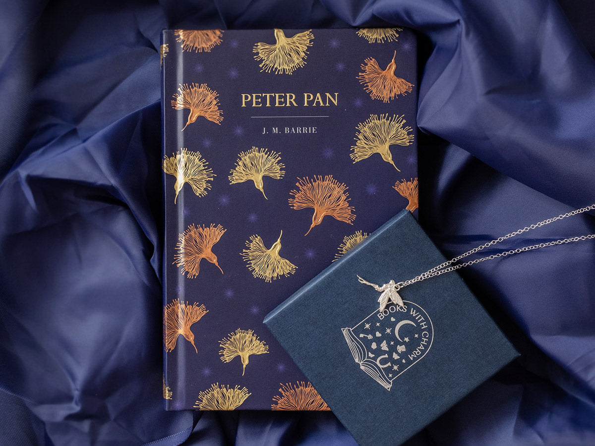 Books with Charm | Tinker Bell Charm Necklace and Peter Pan Hardback Book