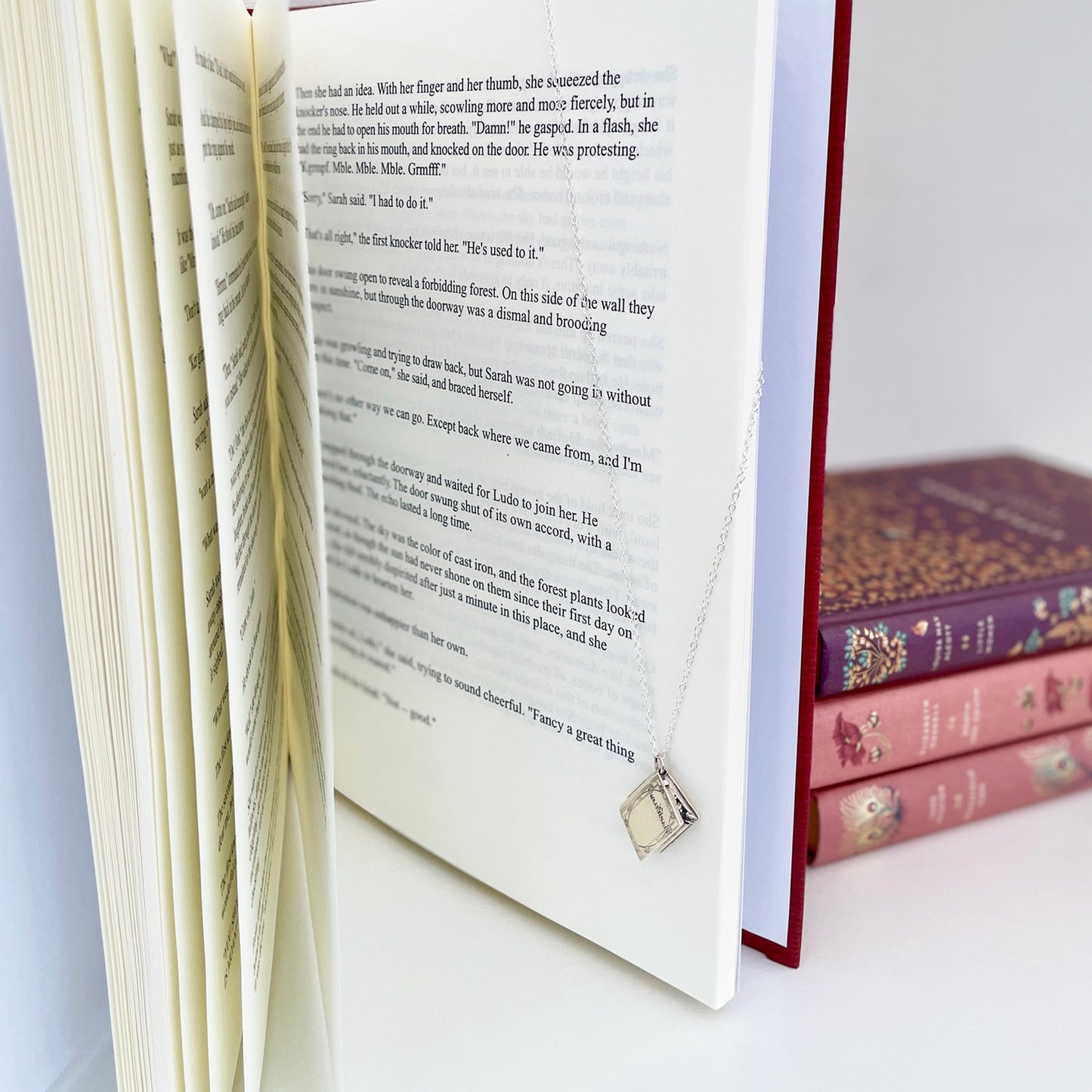 Books with Charm | Labyrinth Movie Book & Silver Charm Book Necklace